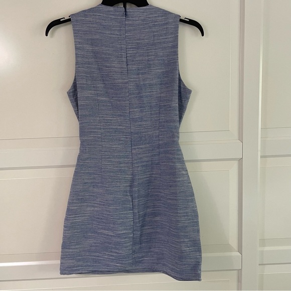 Line + Dot Rey Tied Mini Dress Midnight Blue 30232. - Picture 3 of 7